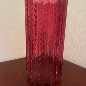 Pilgrim cranberry  Glass Vase - Home Accents